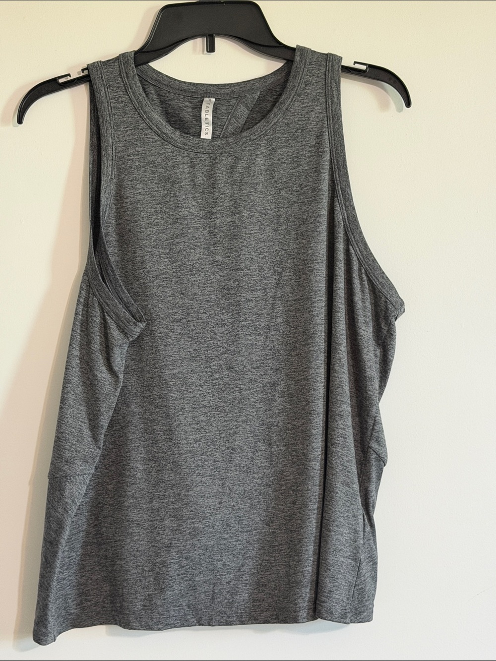 Fabletics Heather Charcoal Muscle Tank Top - Dark Gray